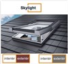 DOBROPLAST - SKYLIGHT plastové střešní okno PVC bílá 11/11 - 114/118cm